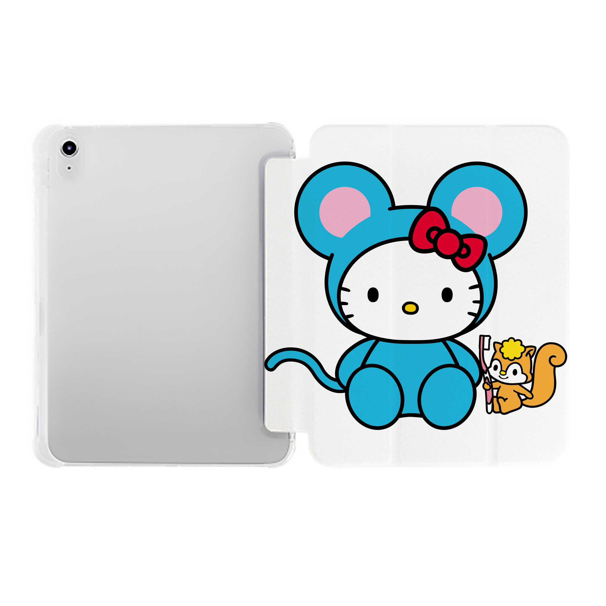 （画像用） Hello Kitty ハローキティ IPad ケース ペン収納付き 三つ折りスタンド PUレザー×シリコン 対応機種9.5/10.5/10.9インチ